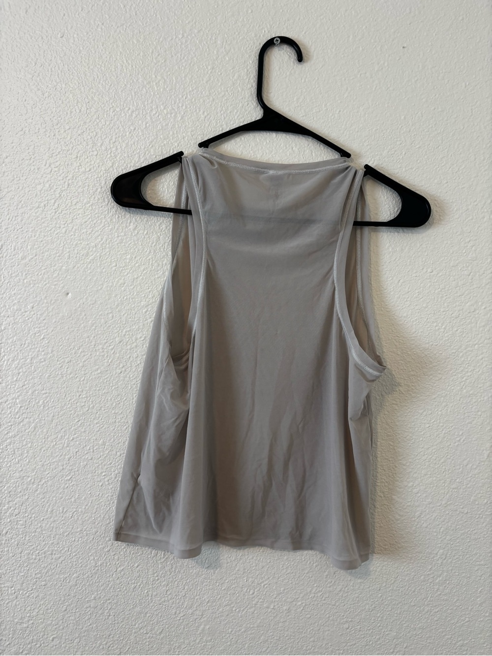 Athleta Light Gray Mesh Overlay Tank - Picture 2 of 3